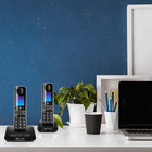 Motorola D87 Series Bluetooth Cordless Telephone - Black - 2 Pack-Last Number Redial: 30 entries