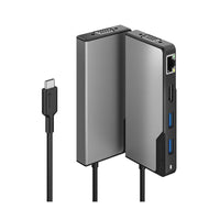 ALOGIC USB-C Fusion MAX V2 6-in-1 Hub-Extend your Ultra HD screen space with the Fusion. Connect your USB-C devices to the HDMI or VGA ports to mirror or extend external displays, including TVs, monitors or projectors. The Fusion USB-C (USB 3.1 Gen 1) and USB-A (USB 3.0) ports' 5Gbps data transfer speeds are 10 times faster than the USB 2.0 standard, enabling you to transfer and access multimedia content such as video files, albums, and podcasts in seconds.