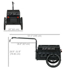Aosom Bike Cargo Trailer - 88 lb Capacity - Black-The rear gate can lay flat, allowing for large or awkward objects
