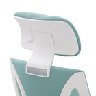 CorLiving Workspace Mesh Back Office Chair - Teal and Black-Gas lift for easy height adjustments