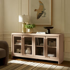 Modway Evren 63" 4-Door Sideboard Storage Display Cabinet - Ash-Soft-Close Hinges