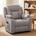 HOMCOM Massage Recliner with Quiet Motor - Brown-Wide 23.2" (59 cm) spring pocket seat and cushioned backrest support hours