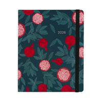 Pierre Belvedere 2026 Weekly Planner - 7" x 9.5" - Pomegranate - English-This planner covers January 2026 to January 2027