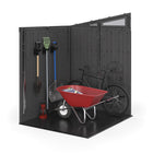 Suncast Modernist Storage Shed - 6' x 5' - Cyberspace/Dove Grey-Perfect for storing lawn equipment, gardening supplies, bicycles and much more.