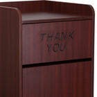 Flash Furniture Wood Tray Top Receptacle - Mahogany-Tray Top helps prevent accidental food tray disposal