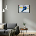 Mark Scheifele Winnipeg Jets Skating - Framed Canvas - 22" x 31"-Ready to hang - arrives fully assembled