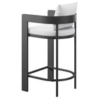 Modway Tahoe Outdoor Patio Aluminum Bar Chair - 44.5" - White-Adjustable Foot Pins