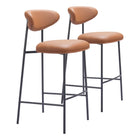 Zuo Rorun Barstool - Brown - Set of 2-Ergonomic and supportive footrest