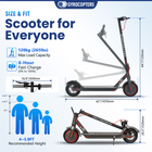 Gyrocopters J30 Electric Scooter for Adults & Teens - Speed 31 kmph - Range 30 km - APP - Grey-9