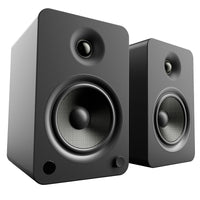 Kanto YU6 Powered Bookshelf Speakers with Bluetooth and Phono Preamp, Matte Black - 2 Pack-Integrated Bluetooth with Qualcomm aptX technology lets you enjoy high-quality streaming from the palm of your hand