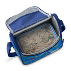 Roots Recycled Lunch Bag  - 5L - Blue Camo-Dimensions: 8.5" x 5.25" x 7.75" / 21.5 x 13.5 x 20 cm
