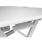 Rocelco 40" Deluxe Adjustable Height Sit Stand Desk Riser with Enhanced Vertical Range - White-Deluxe gas shock easily raises and lowers