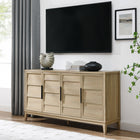 Modway Sinya 59" 4-Door Sideboard - Light Oak-Adjustable Shelves