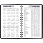 AT-A-GLANCE 2027 Daily Appointment Book - 8" H x 4-7/8" W - Black - English-Simulated leather cover in black