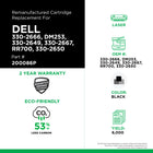 CIG Dell 2330 Remanufactured Toner Cartridge - High Yield - Black-Environmentally Friendly: Remanufactured from an original Dell recycled cartridge