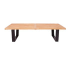 Nicer Furniture Nelson Wooden Bench - Natural - 60"-Constructed from solid hardwood with open-slatted seat and natural finish
