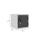 Ceha Canada OKK 12" Cube Locker - Gray Door-SECURE CYLINDER LOCK: Includes a reliable cylinder lock with 2 keys for added security