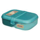 Sistema Ocean Bound Ribbon Lunch To Go - 1.1 L - Assorted Teal or Blue-Features a divided mobile compartment to keep your food fresh and separate until it's ready to eat