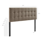 Modway Lily Upholstered Queen Size Headboard - Taupe-Queen Size Headboard