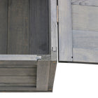 PawHut 13" H Wood Tortoise House - Grey-The mesh roof provides optimal air circulation for your turtle 