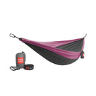 Grand Trunk Double Deluxe Hammock with Straps - Charcoal/Magenta-Extra strength triple-lock stitched seams