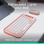 Logitech Pop Icon  Bluetooth Keyboard & Mouse Combos -  Rose-Designed to be Different: This compact wireless Keyboard & Mouse Combo is anything but ordinary, its modern, contoured design is made with recycled plastic and is available in matching colours

