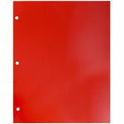 JAM Paper Glossy 2 Pocket 3 Hole Punched Folders, Red, 100 Pack (385GHPREB)-Shipping weight: 13.6 lbs