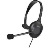 Audio-Technica ATH-101USB Single-Ear USB Computer Headset - Black-Reversible Design - Wearable on the left or right side by rotating the microphone arm 120 degrees to the left or right