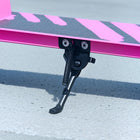 Qaba Folding Lightweight Kick Scooters with Light Up Wheels, 4 Levels Handlebar - Pink-Two large wheels and shock-absorbing system ensure a smooth ride 