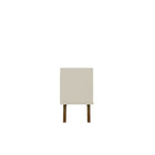 Manhattan Comfort Marcus 70.86" Mid-Century Modern TV Stand - Beige and Nature-Soft Close Doors with Rounded A-lined Design