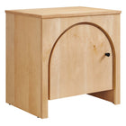 Modway Appia Arched Door Nightstand - Oak-Mango Wood Veneer