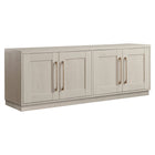 Hudson&Canal Tillman TV Stand for TV's up to 75" - Alder White-Features four doors with enclosed cabinets and 4 shelves for ample storage