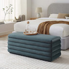 Modway Mezzo Upholstered Performance Velvet Storage Bench - Cadet Blue-Performance-Velvet Upholstery