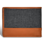Champs Denim Leather Bi-Fold Wallet - Tan/Black-Double Bill compartment