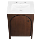 Modway Appia 24" Bathroom Vanity - Walnut/White-Assembly Required