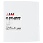 JAM Paper Plastic 0.5" 3-Ring Binder - White-Size: .5" Width | Holds up to 100 sheets of paper.