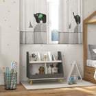 Qaba Toy Storage Organizer with 5 Compartments - Grey-Suitable for nurseries, playrooms, living rooms, and classrooms 