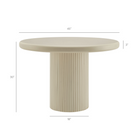 Modway Belmonte 45" Painted Wood Round Pedestal Dining Table - Putty-Seats Up to 4