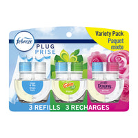 Febreze 3-Piece Plug In Air Freshener Scented Oil Refill Base-Continuous, automatic air freshener with digitally controlled scent release