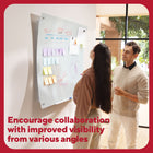 TRU RED Ergonomic Curved Magnetic Glass Dry-Erase Whiteboard - 48" x 36"-L 48" (122 cm) x W 36" (90.7 cm) 