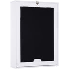 HOMCOM 23.5" Wall Mounted Table Fold Out Convertible Desk - White and Black-Mounts easily onto any wall in your home, no previous experience necessary