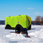 Outsunny 8-Person Insulated Ice Fishing Tent - Pop-up - for -22℉ - Green-Comes with a carry bag to store the ice fishing tent for easy transportation     
