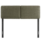 Modway Lindee Boucle Fabric King Headboard - Sage-Wood Legs