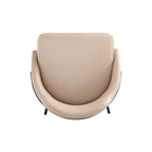 Manhattan Comfort Gracie 22" Modern Leatherette Upholstered Barstool - Tan and Black-22" L x 22" W x 41.1" H