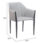 Zuo Andover Dining Chair - Slate Grey - Set of 2-6