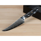 Minimal 4-Pieces Damascus Black Stone Steak Knife Set, Service for 4-Vacuum tempered for the ultimate hardness of 60-62 HRC