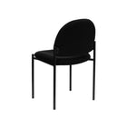 Flash Furniture Comfort Black Fabric Stackable Steel Side Reception Chair-Black Fabric Upholstery