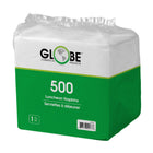 Globe Commercial NAP500 Luncheon Napkins - 1/4 Fold - 12" x 12" - White - 150 Napkins/Pack - 12 Pack-Economical