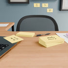 Staples Ultra Sticky Notes - 5" x 3" - Sunshine Collection - 12 Pack-Flat design for easy stacking and storage