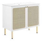 Modway Chaucer 36" Bathroom Vanity - White-MDF and Particleboard
